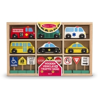 Melissa & Doug Wooden Behicles and Traffic Signs